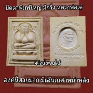 ปิดตาพิมพ์ใหญ่ มีกริ่ง หลวงพ่อเต๋ เส้นเกศาชัดๆ