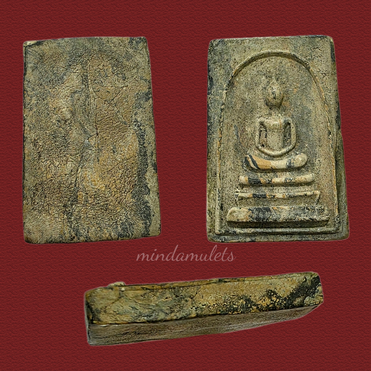 สมเด็จลายเสือรุ่นแรก หลังกดมือ หลวงพ่อมุม วัดปราสาทเยอร์เหนือ ศรีสะเกษ ปี2515