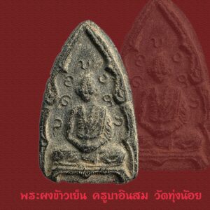พระผงข้าวเย็นผสมเกศา ครูบาอินสม สุมโน วัดทุ่งน้อย เชียงใหม่ สภาพสวยหายาก